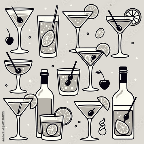 Cocktail Collection Vector