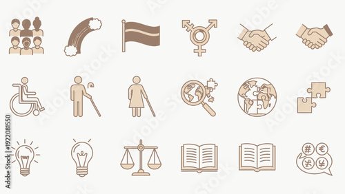 Social Justice and Equality Icons