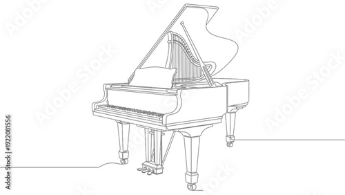 Piano Line Drawing