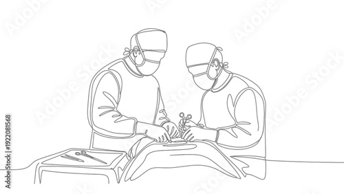 Surgeons Performing Operation