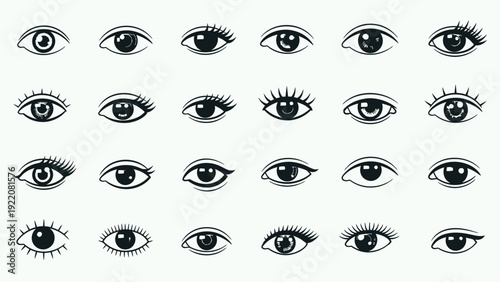 Eyes Collection vector illustration