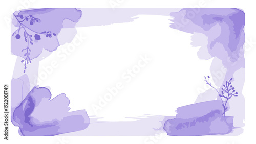 Purple Watercolor Frame