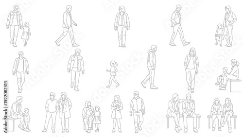 Collection of People Outlines