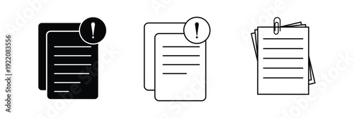 Document icon vector. Paper sign and symbol. File Icon. Document icons including text pages and checklist forms. document icons. paper symbol with single and multiple page. transparent png and vector.