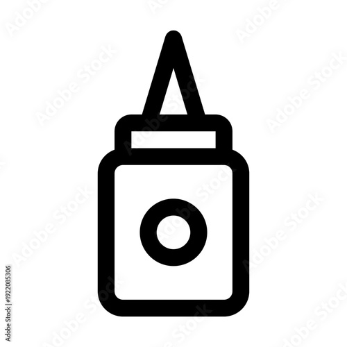 Minimalist vector outline icon of a squeeze bottle, perfect for various liquids like glue or condiments.