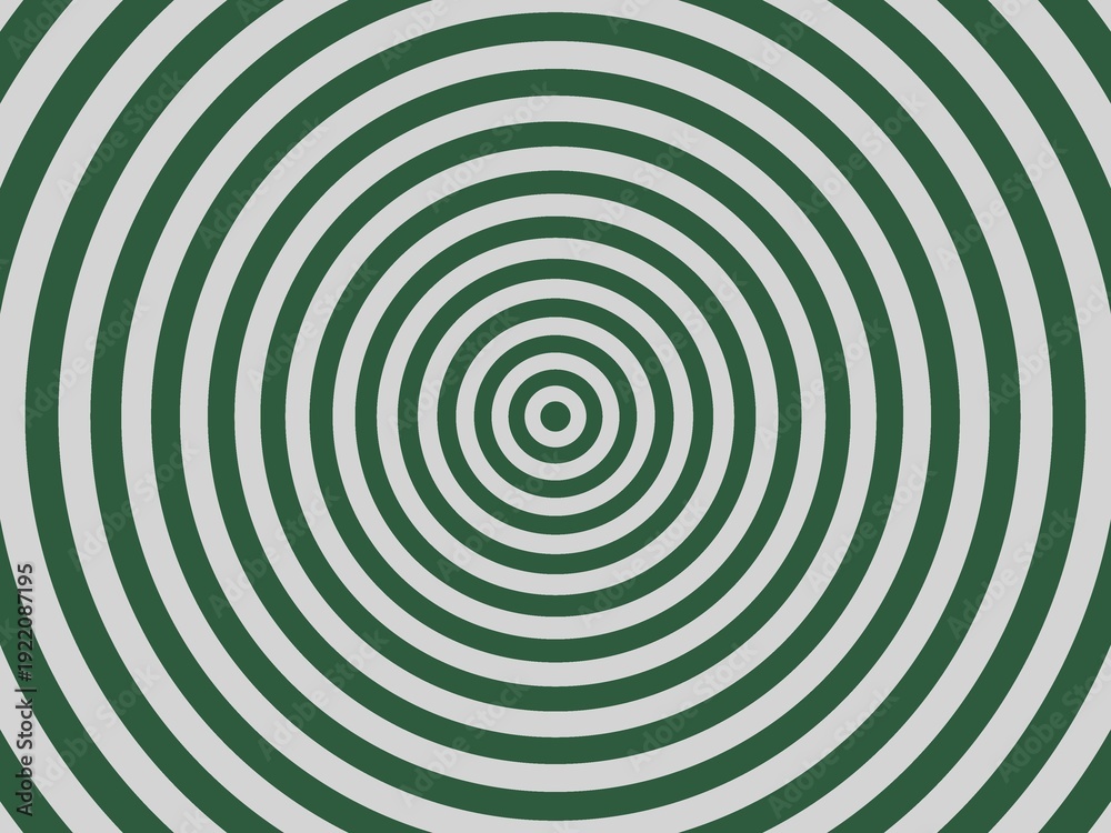 Obraz premium Hypnotic green and white concentric circles creating a stunning psychedelic pattern