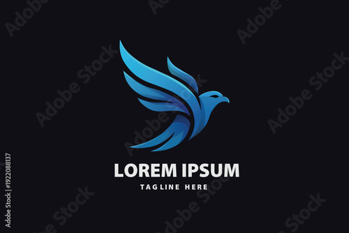 Blue Bird Eagle Wings Mascot