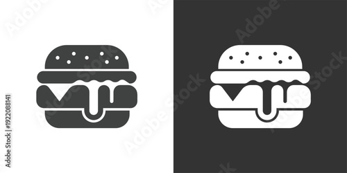 Hamburger icon. Solid glyph series icon