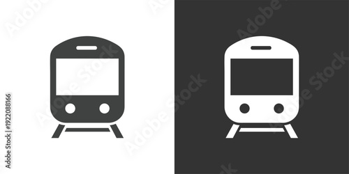 Train icon. Solid glyph series icon