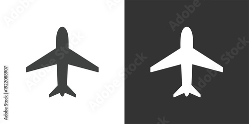 Airplane icon. Solid glyph series icon