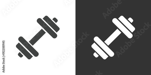 Weightlifting icon. Solid glyph series icon