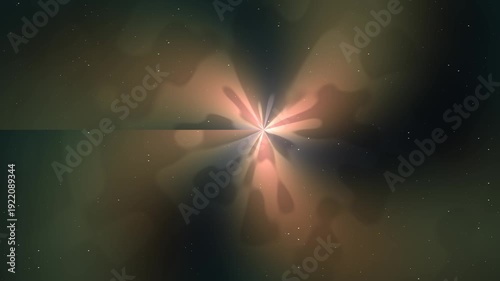 Abstract Light Burst in Dark Space.
