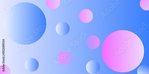 Light Pink, Blue vector texture with disks. Blurred decorative design in abstract style with bubbles. New design for ad, poster, banner of your website.