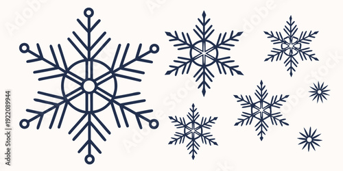 A beautiful collection of intricate snowflakes with unique patterns and designs