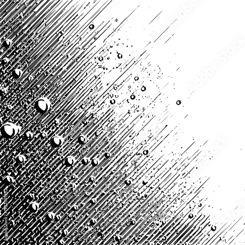 Dive into the depths of abstract art where lines and bubbles collide for a visual splash sensation today