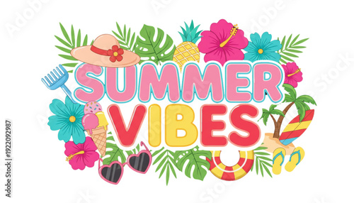 Vibrant Summer Vibes for Tropical Beach Party Marketing, Travel Ads, Website Design, Joyful Vacation Promotion