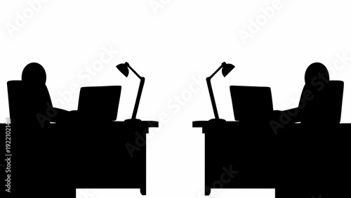 silhouette of a factory