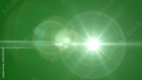 Wallpaper Mural Bright green lens flare with starburst effect on a clean background Torontodigital.ca