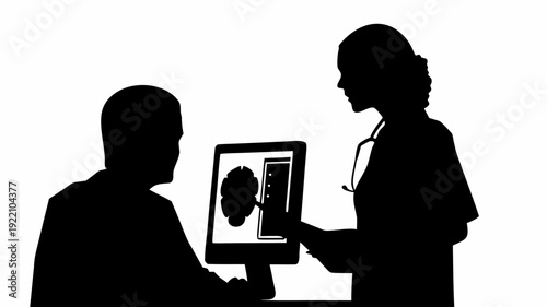 silhouette of a woman with her boyfriend