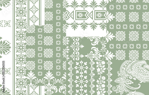 Ethnic Motifs Ikat floral paisley embroidery floral. ikat Saree Sarong oriental pattern traditional.Ikat embroidery style abstract embroidery design for texture,fabric,clothing,wrapping,decoration