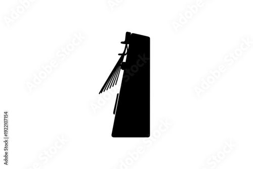 Piano Silhouette: A sleek, side profile of a grand piano, poised to create beautiful music, a minimalist design showcasing musical potential.