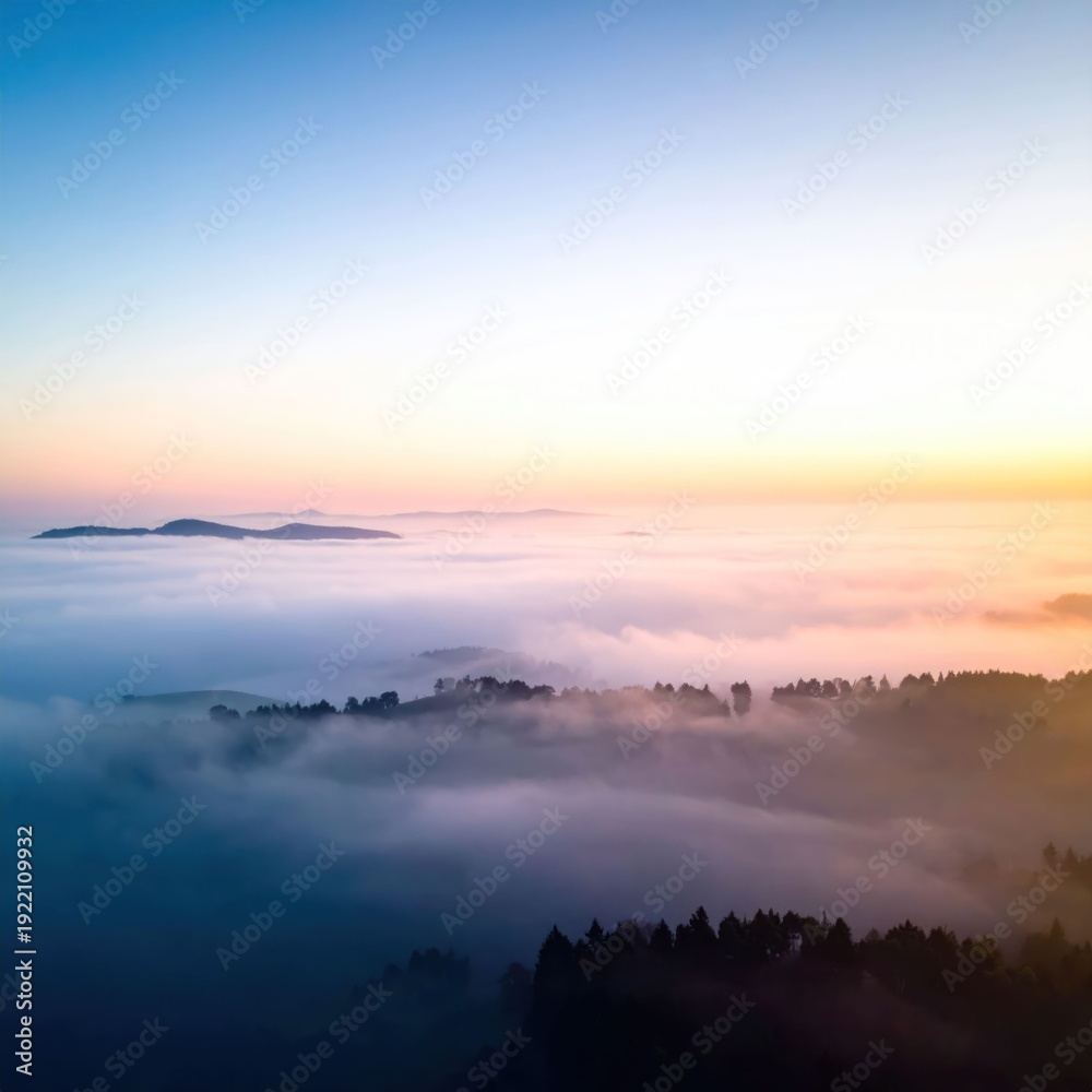 Obraz premium Foggy mountain