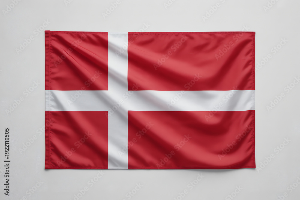 Fototapeta premium Proudly display the Danish flag, a symbol of national pride and unity, perfect for cultural events and patriotic celebrations