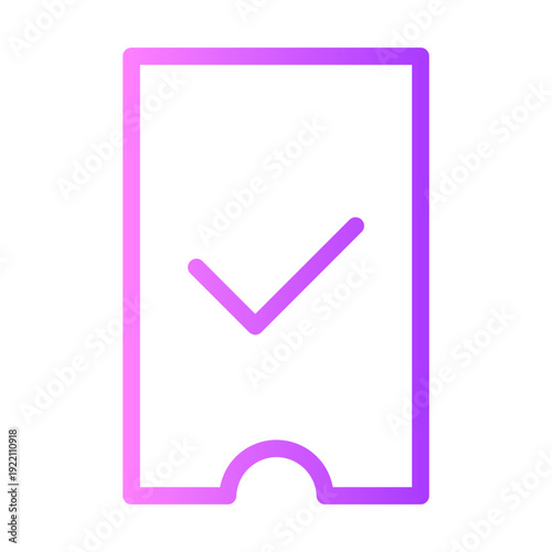 ticket gradient icon