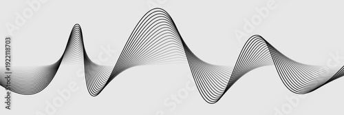 Abstract vector background with black wavy lines. EPS10