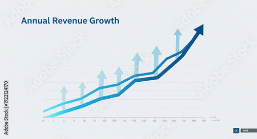 Annual Revenue Growth Chart Showing Upward Trend.
