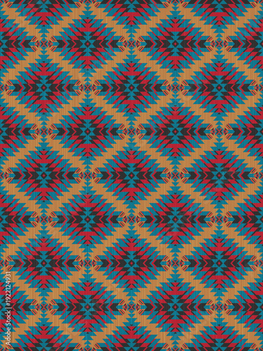 American tribal ethnic native pattern seamless.Traditional Navajo,Aztec,Apache,Southwest and Mexican style fabric pattern.Abstract vector motif pattern.For fabric,clothing,blanket,woven,wrap,decorate.