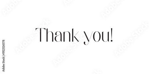 Thank You Elegant Serif Typography – Minimal Modern Wedding Card Vector
