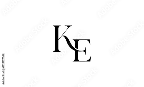 KE initial letters logo or KE monogram