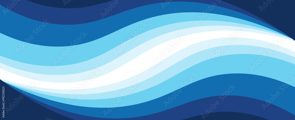 Fototapeta premium Abstract Wave Pattern with Blue Gradient Horizontal Background Design. Eps 10