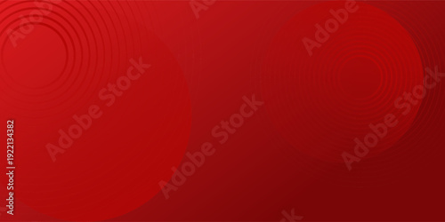 White circle geometric red abstract background. vector