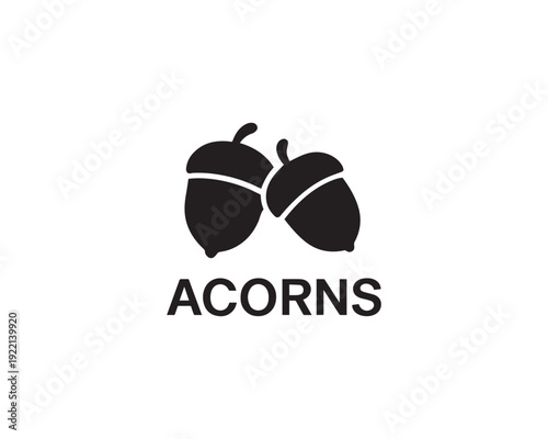  Acorns icon silhouette vector design art illustration.