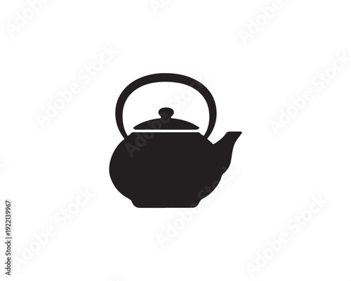 Cast Iron Teapot icon silhouette vector design art illustration.