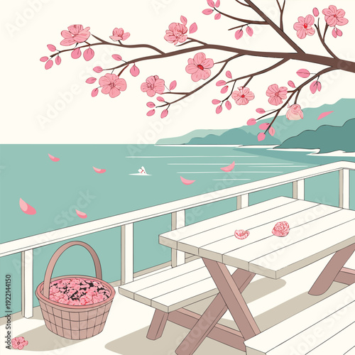 romantic table in the park