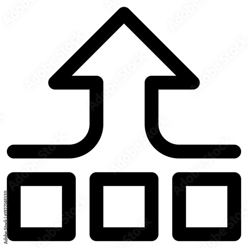 This graphic shows three inputs merging into a single upward arrow, representing growth, progress, and unified direction.