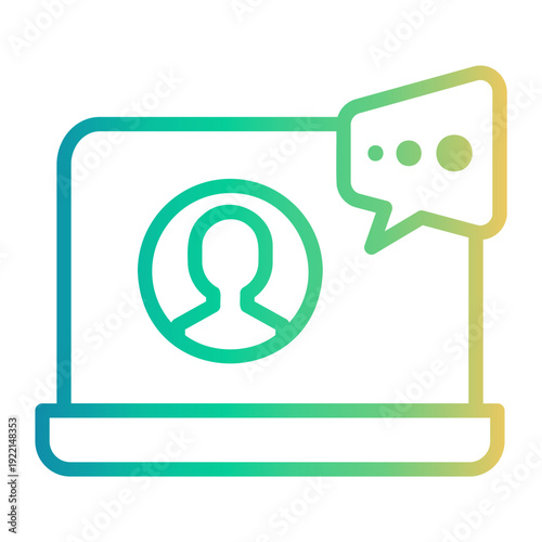 testimonial Line Gradient Icon