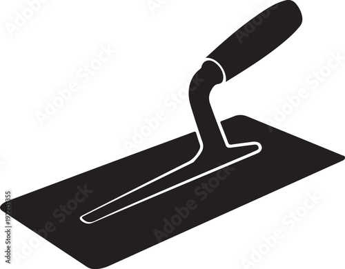 Finishing trowel and masonry hand tool icon