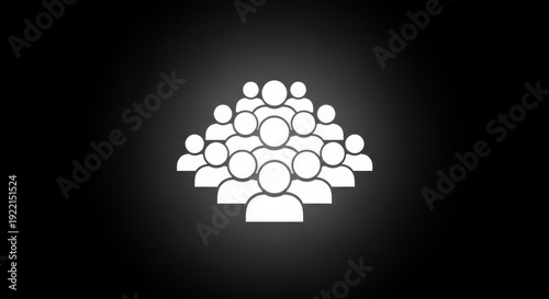 Group of People Icon White Background.