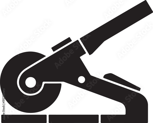 Manual tile cutter wheel and flooring hand tool icon