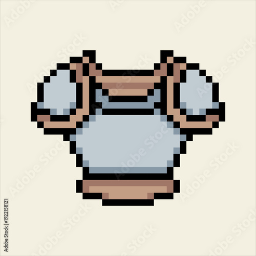 pixel art 8-bit RPG armor chestplate