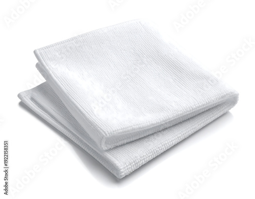 Clean White Towels Folded on Soft Surface