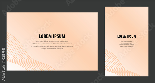 Minimal Peach Wave Brochure Template Background Modern Presentation Layout for Business and Marketing