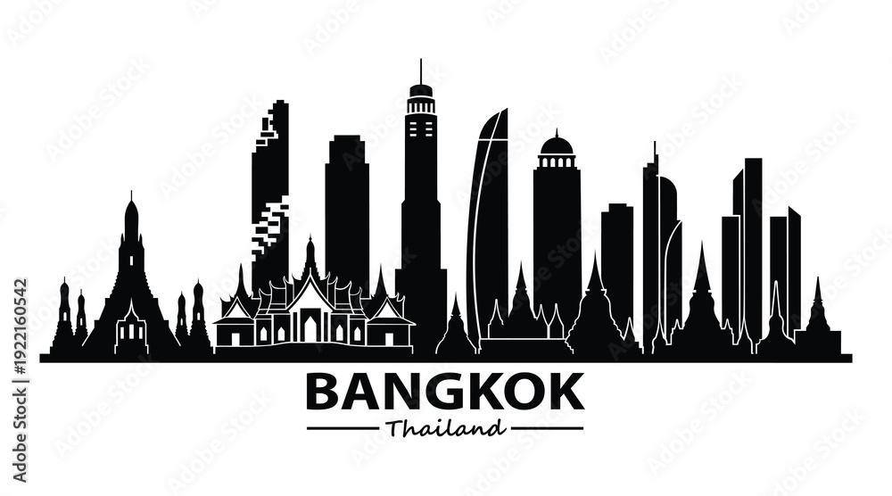 Fototapeta premium Bangkok Thailand skyline cityscape