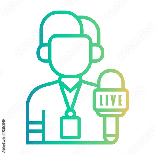 broadcast Line Gradient Icon