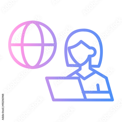 broadcast Line Gradient Icon