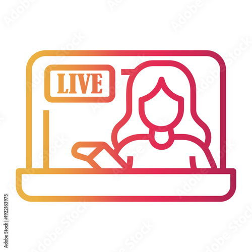 broadcast Line Gradient Icon